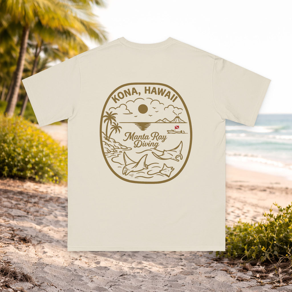 Kona Hawaii Manta Ray Diving Organic Cotton Shirt