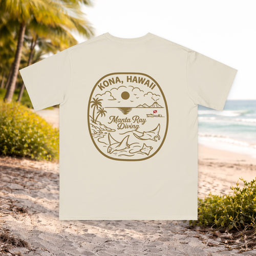 Kona Hawaii Manta Ray Diving Organic Cotton Shirt