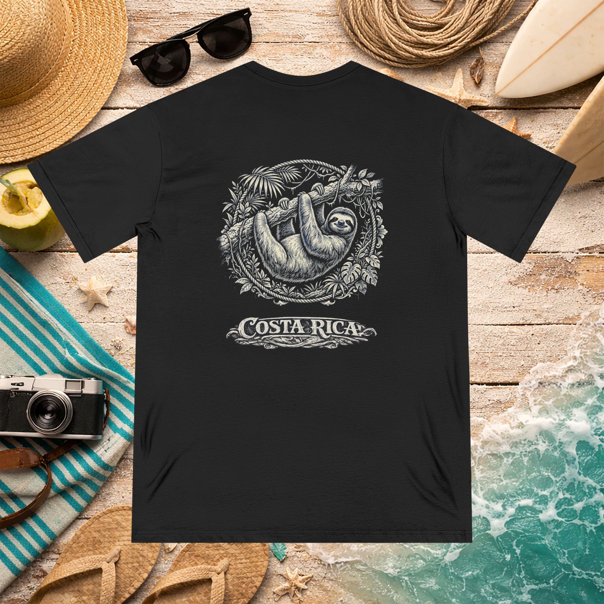 Costa Rica Sloth Organic Cotton Shirt