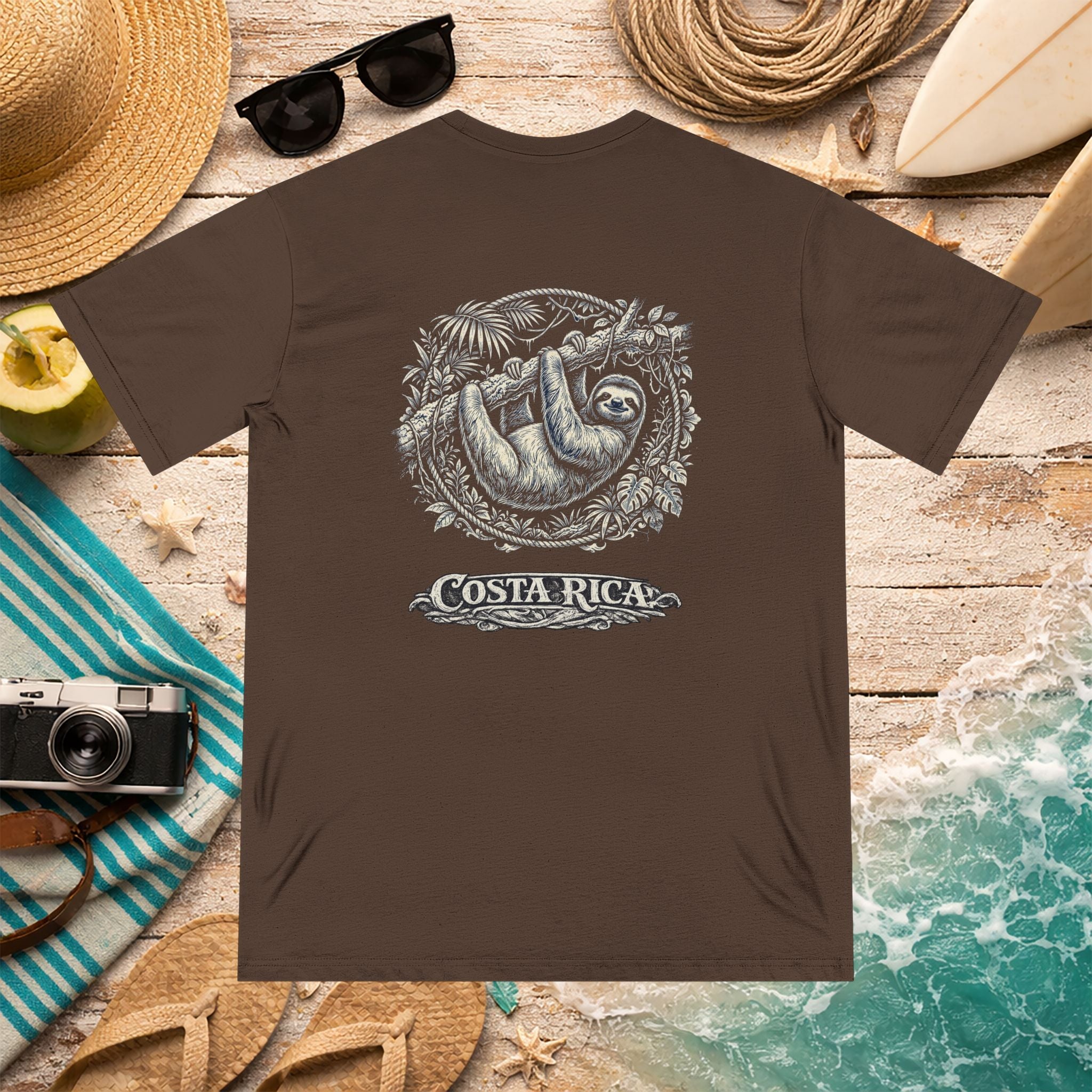 Costa Rica Sloth Organic Cotton Shirt