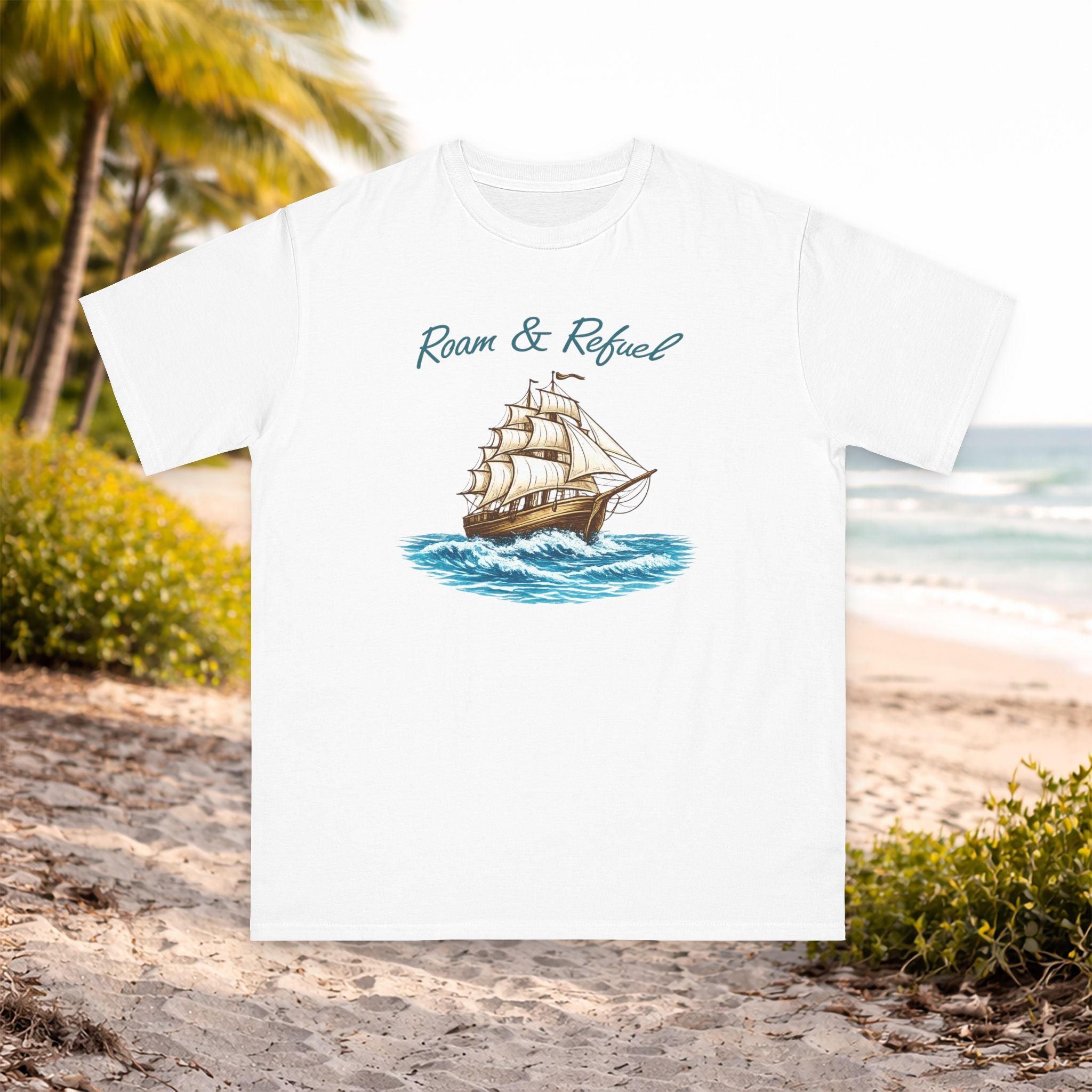 Roam & Refuel Sailboat Organic Cotton Shirt