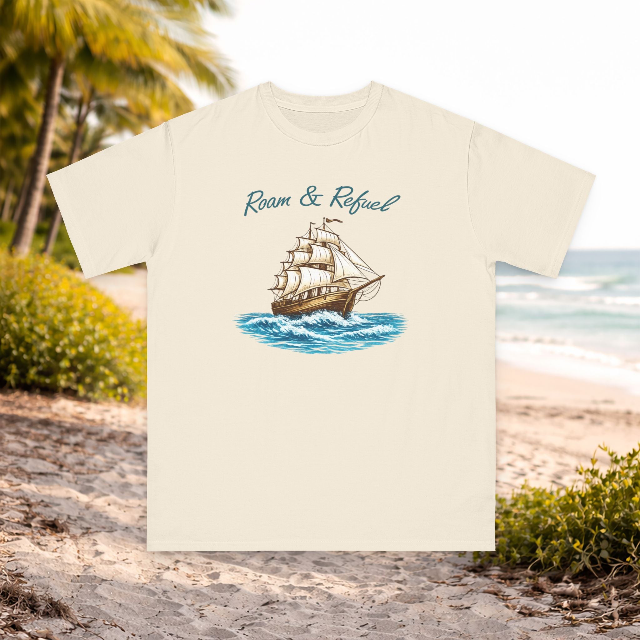 Roam & Refuel Sailboat Organic Cotton Shirt