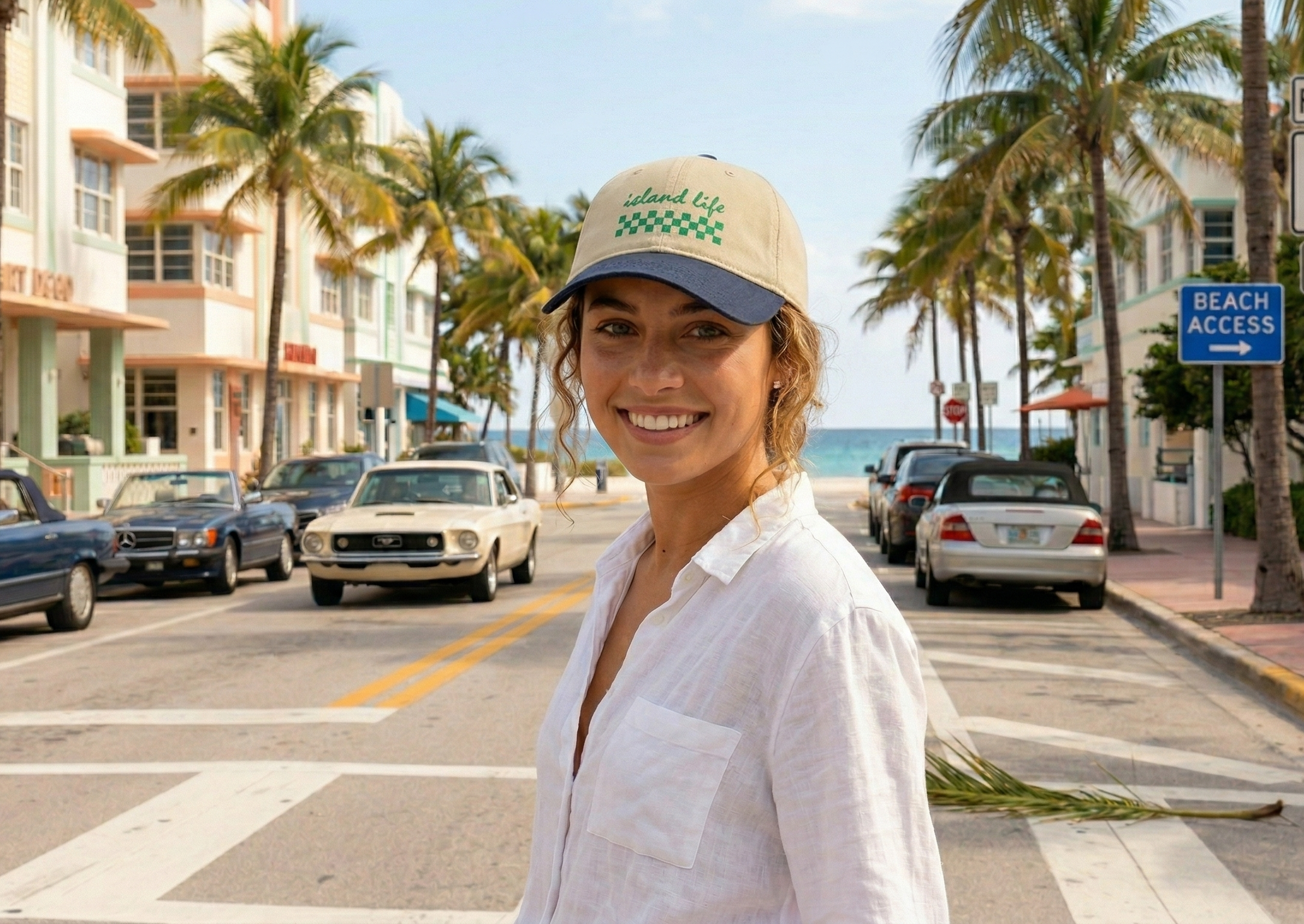 Island Life Washed Baseball Cap