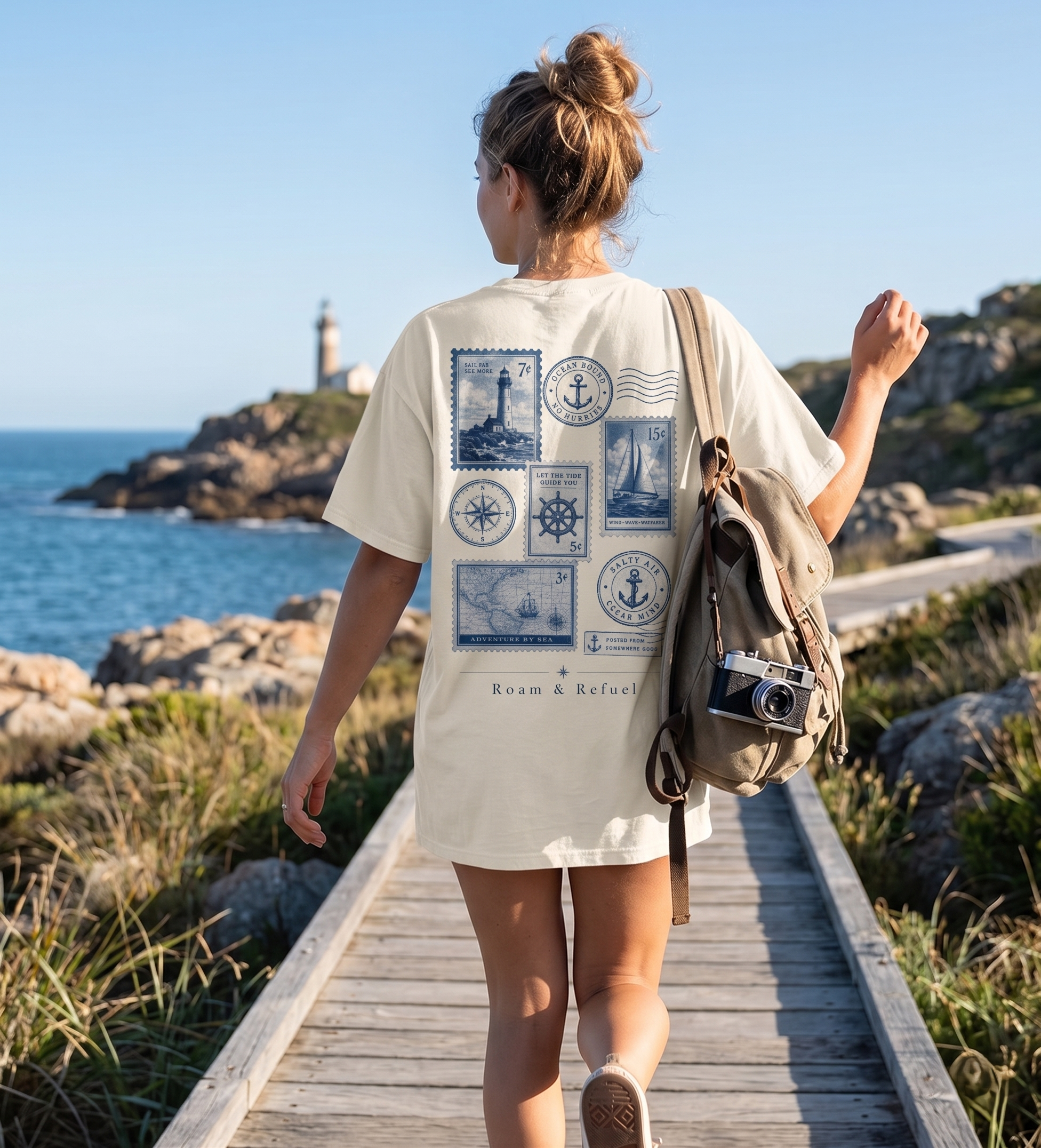 Nautical Stamp Organic Cotton Shirt