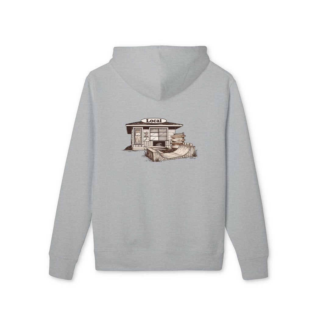 Surf Shop Sketch Organic Spun Cotton hoodie