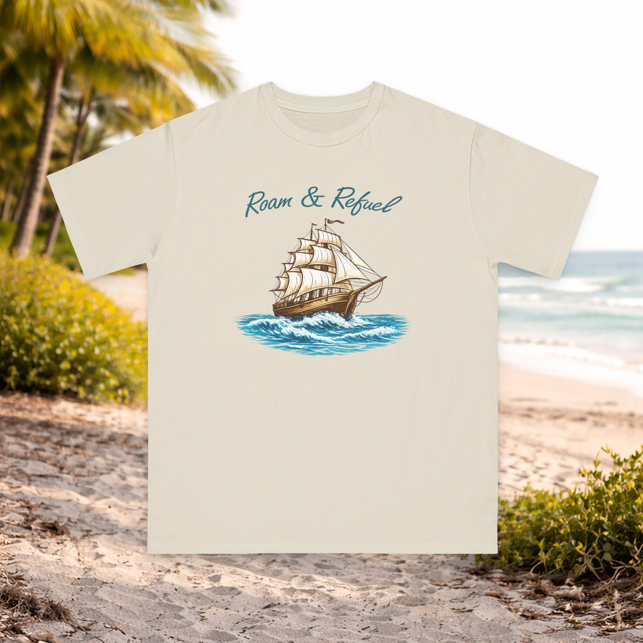 Roam & Refuel Sailboat Organic Cotton Shirt