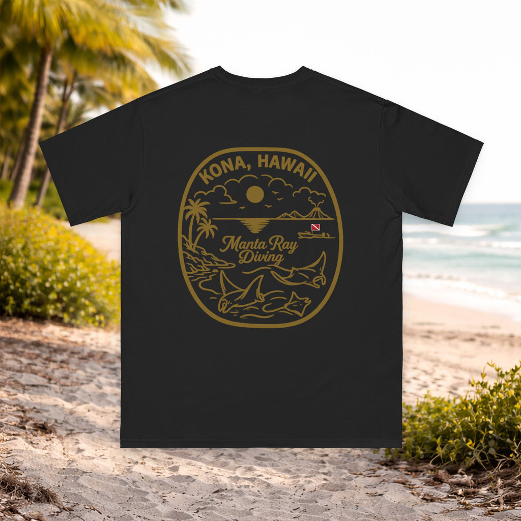 Kona Hawaii Manta Ray Diving Organic Cotton Shirt