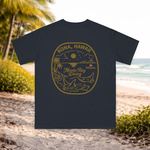 Kona Hawaii Manta Ray Diving Organic Cotton Shirt