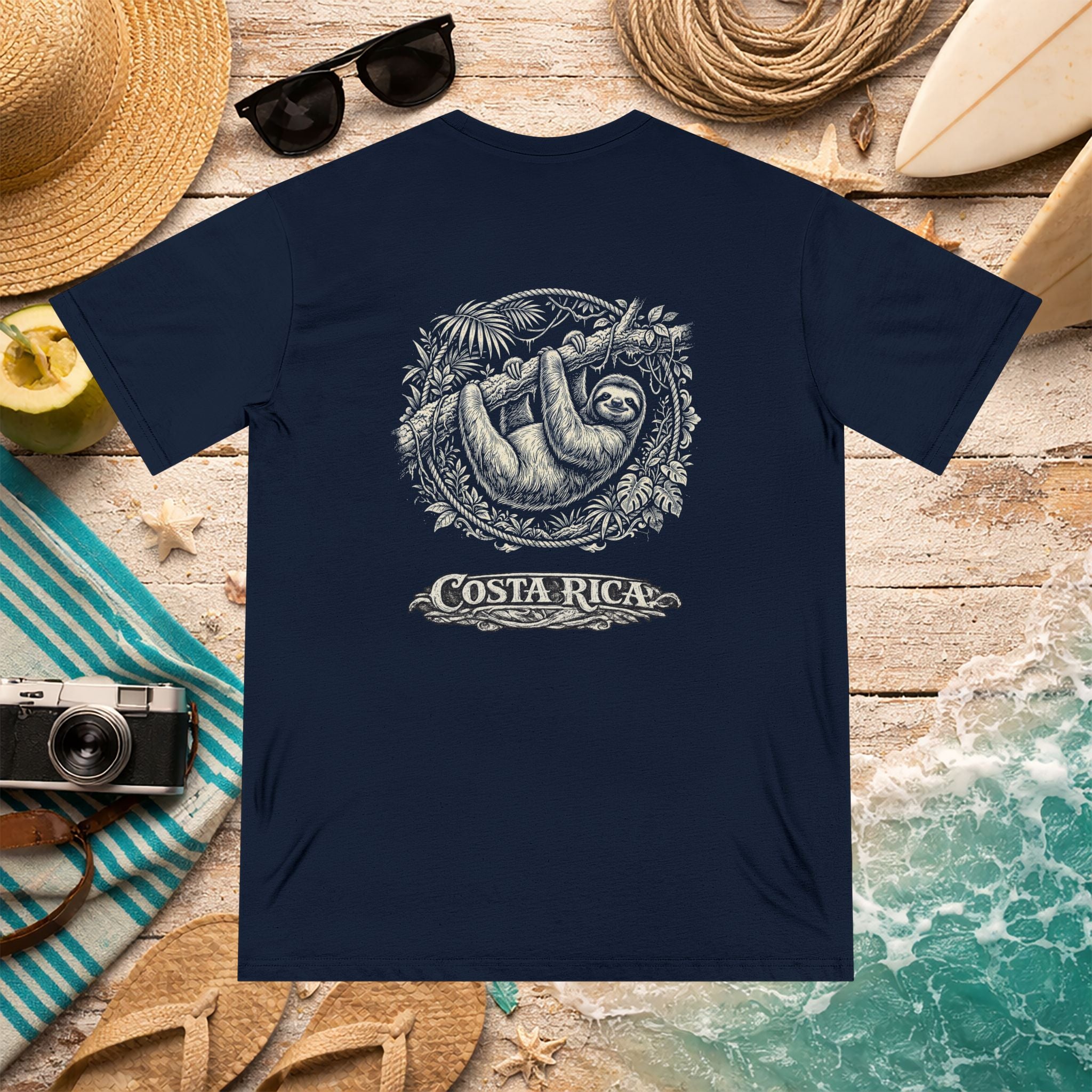 Costa Rica Sloth Organic Cotton Shirt