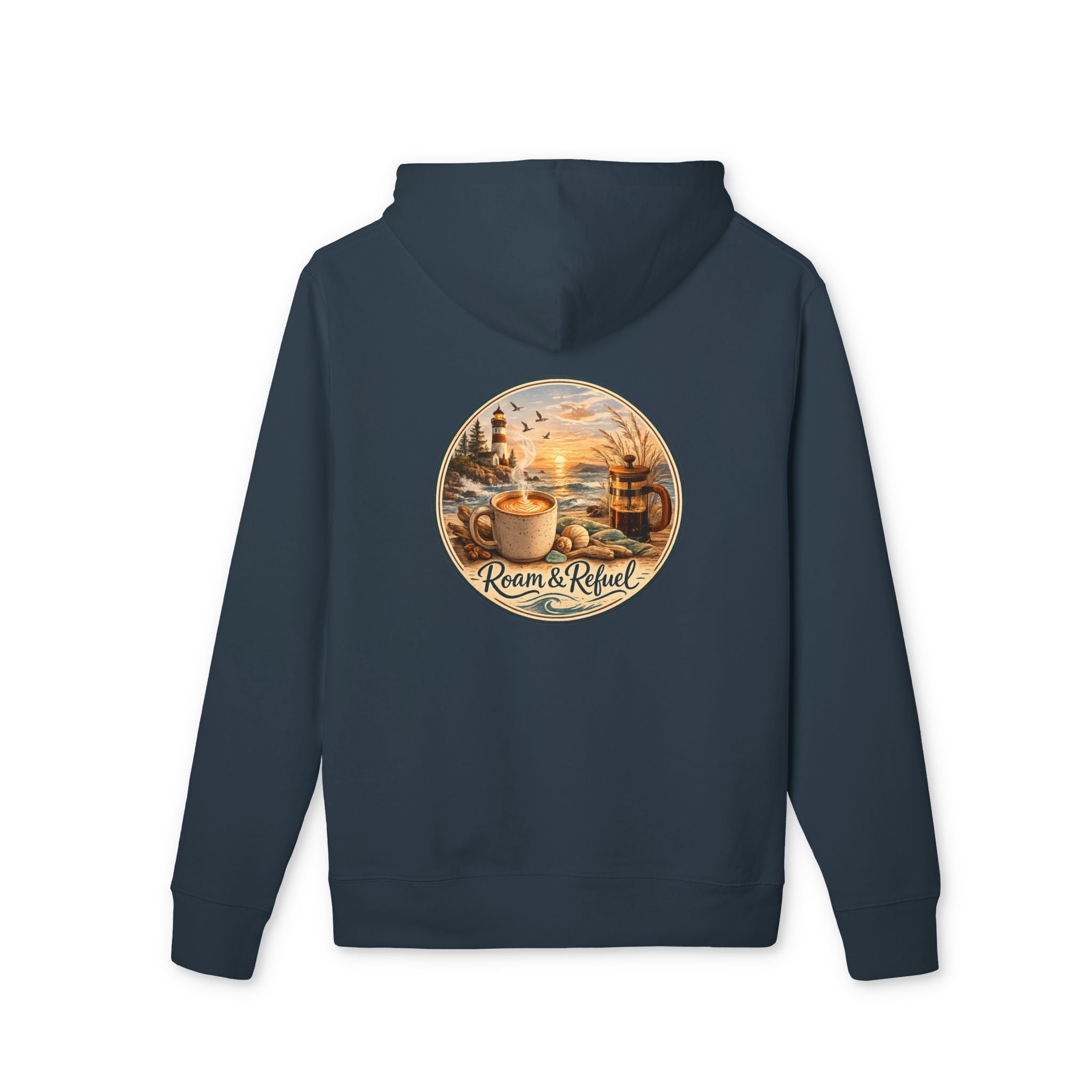 Retro Camper 'Roam & Relax' Vintage Outdoors Organic Cotton Hoodie