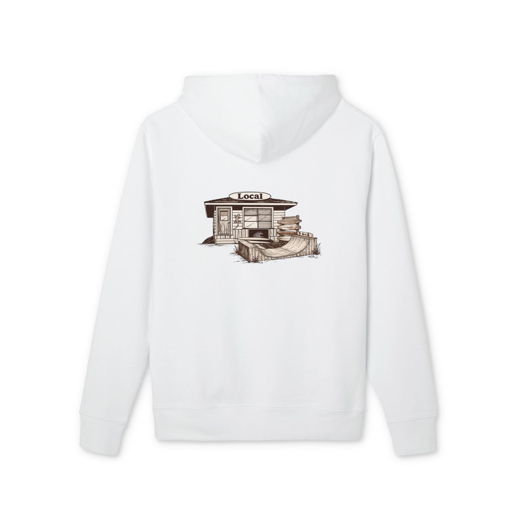 Surf Shop Sketch Organic Spun Cotton hoodie