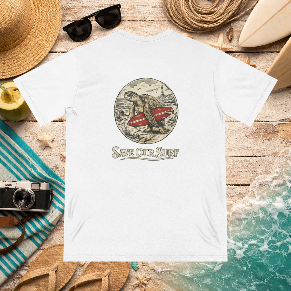 Vintage Surf Sea Turtle Organic Cotton Shirt